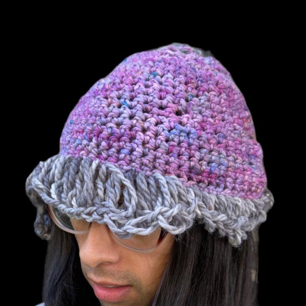 handmade crochet bucket hat anime boho beanie spring mushroom party helmet